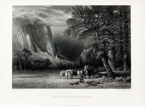 1875 A Halt in the Yosemite Valley - Webster 