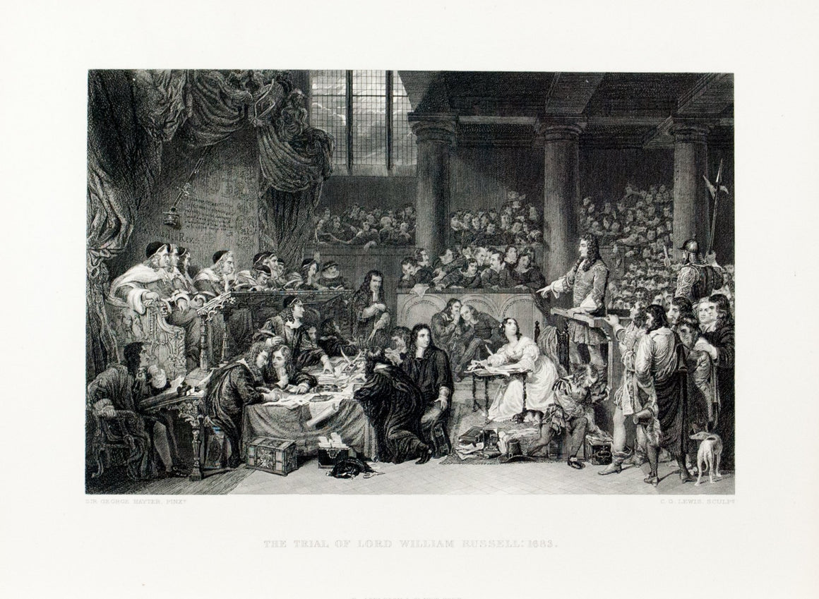 1875 The Trial of Lord William Russell - Hayter 