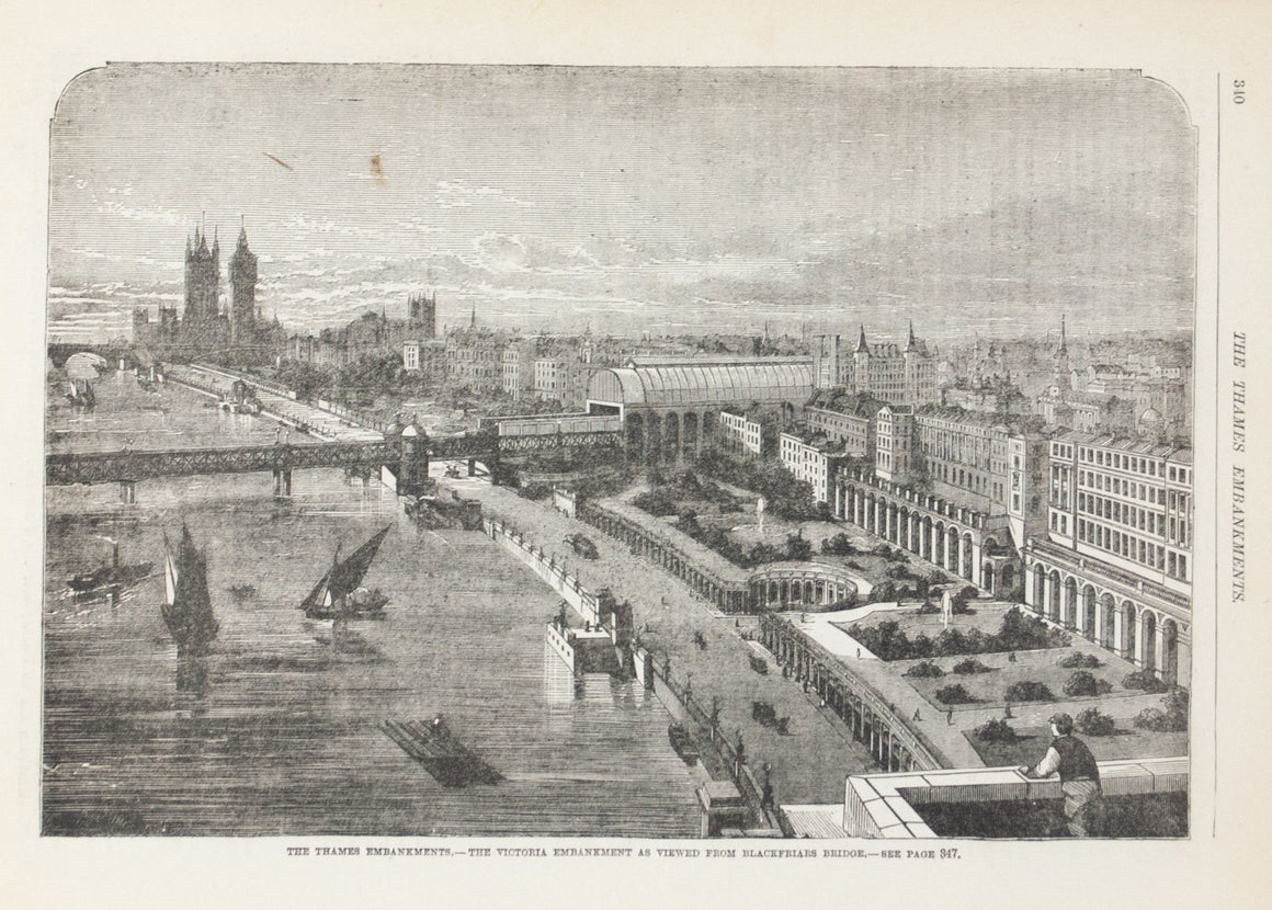 1883 The Thames Embankments - Frank Leslie