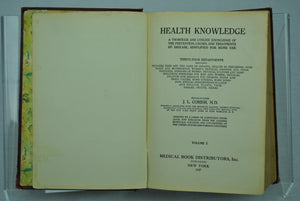 Health Knowledge Vol 1 by J L Corish MD 1927
