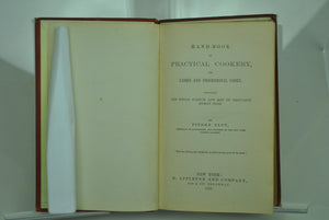 Hand-Book of Practical Cookery, for Ladies and Professional by Pierre Blot 1877