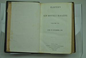 Harper's Monthly Magazine Jun-Nov 1853 Bound