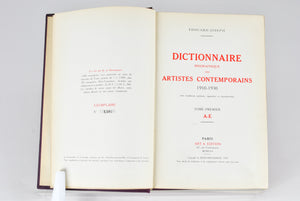 Dictionnaire Biographique Des Artistes Contemporains 1910-1930 Vols 1-3 Paris