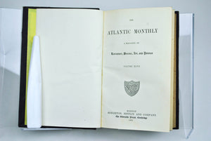 Atlantic Monthly Magazine Bound Jan-Jun 1881