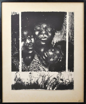 African American Art - Charcoal Drawing - 1968