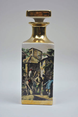 Vintage Italian Decanter Florence Gold Gilt Painted