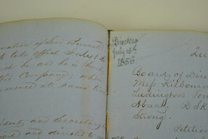 Handwritten Records of the La Crosse and Milwaukee Railroad Railway 1853-1858