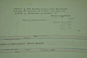 Boston & Albany Railroad Ashland Massachusetts Land Survey Drafting 1844-1892