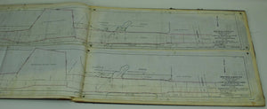 Boston & Albany Railroad Worchester Massachusetts Land Survey Drafting 1909-1910