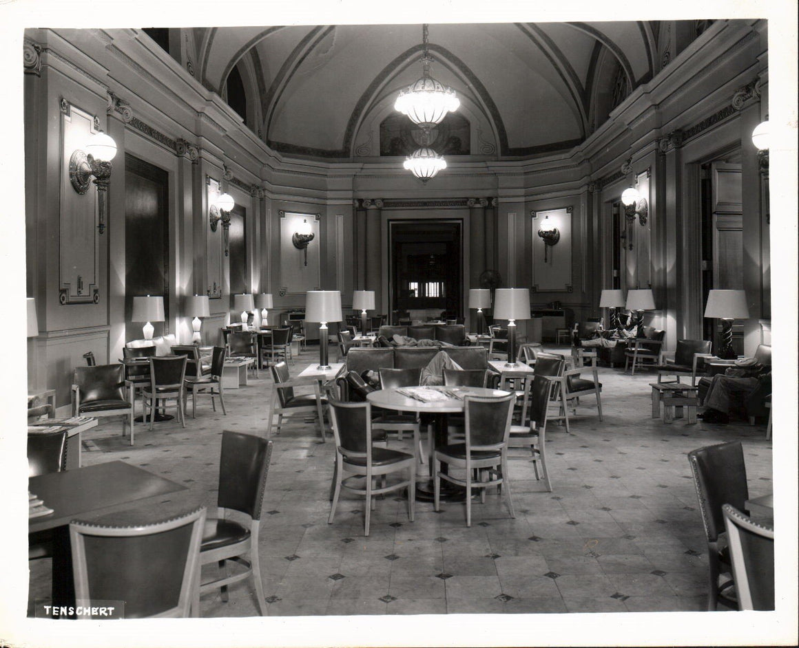WWII Era Railroad Station Dining Area Photograph