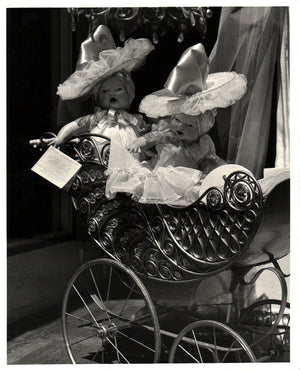 1951 Dolls in Baby Carriage John Fredericks NYC Fifth Avenue Photo