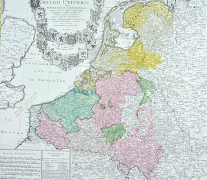 1748 Carte des XVI. Provinces ou de l'Allemagne - Heirs