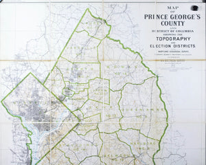 1927 Map of Prince George's County and District of Columbia - Edward Bennett Mathews