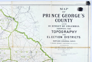 1927 Map of Prince George's County and District of Columbia - Edward Bennett Mathews