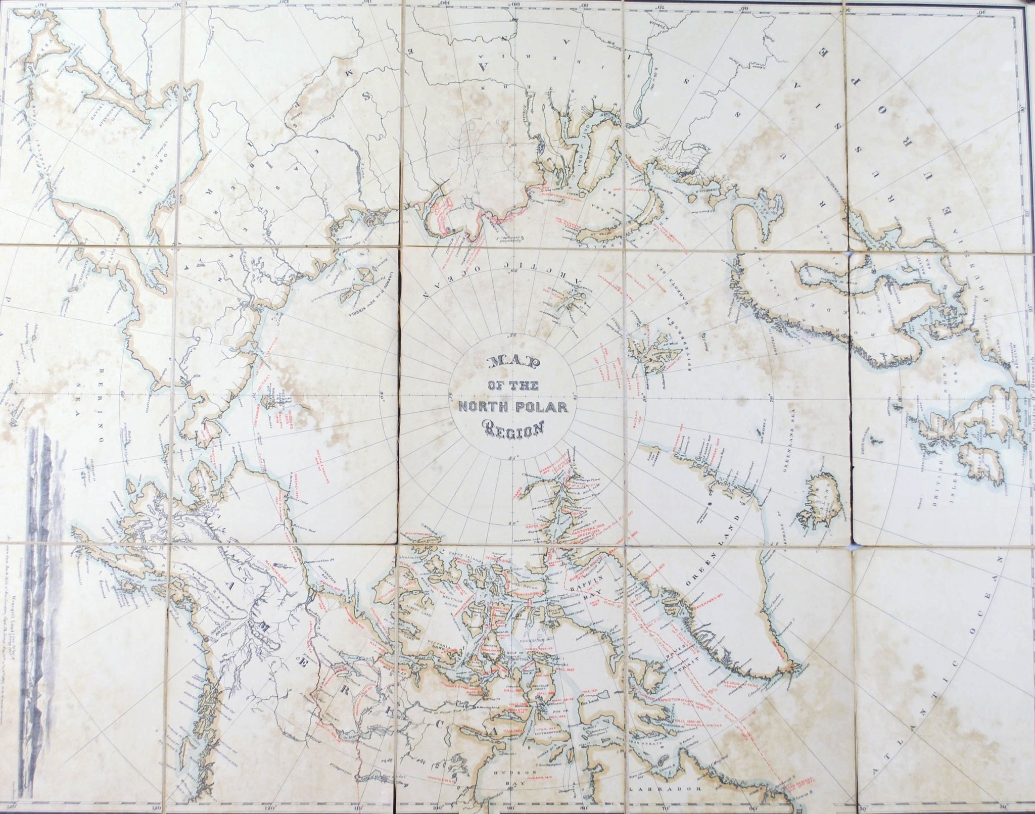 Antique Maps - Original and Authentic - Historic Accents Tagged Polar Maps