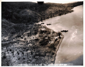 WWII Airial Shot Cape Wom Bombing Photograph