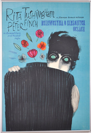 60’s Polish Movie Poster Girl With Green Eyes DZIEWCZYNA O ZIELONYCH OCZACH
