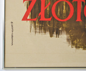 60’s Polish Original Poster BULL with Golden Horn O Turze Zlotorogim TEATR LALEK
