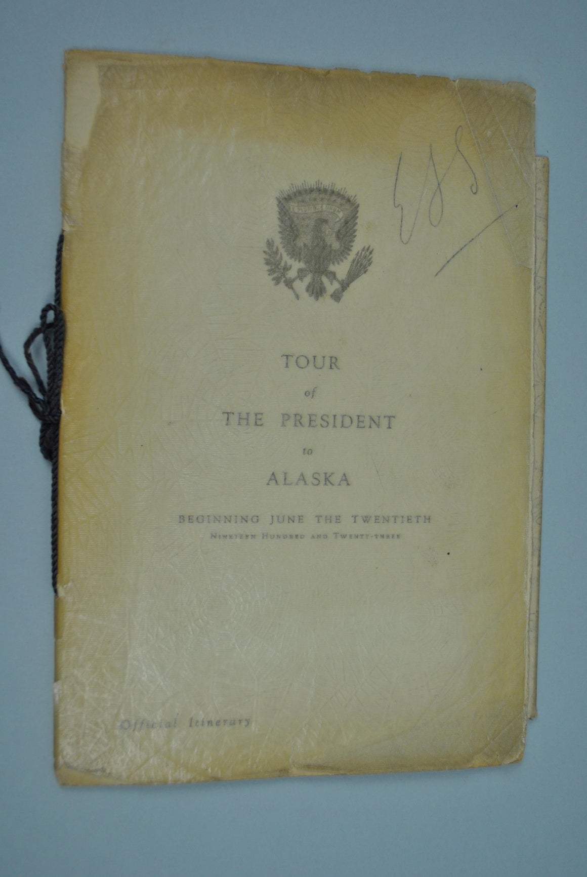 Harding Tour of the President to Alaska Official Itinerary 1923