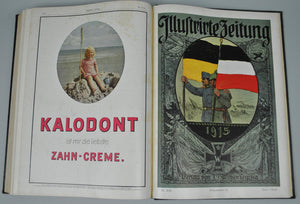Illustrirte Zeitung German Magazine Bound WWI 1914 Vol II