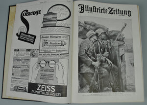 Illustrirte Zeitung German Magazine Bound WWI 1917 Vol I