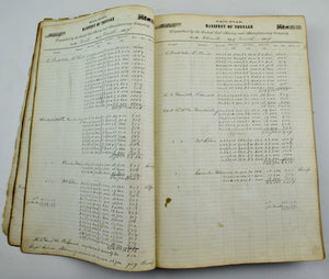 Railroad Manifest of Tonnage Central Coal Mining and Manufactuing Co 1867-1869