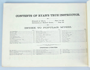 Ryan's True Cabinet Organ Instructor 1872 Vocal and Instrument Music