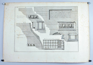 Francesco Piranesi 18th Century Large Architectural Elements Engraving