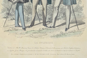 Journal des Tailleurs c.19th La Sylphide Fashion Print French Gentlemen 9x12in