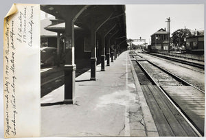Railroad Station Passenger Platform Cambridge Massachusetts Photo 1942