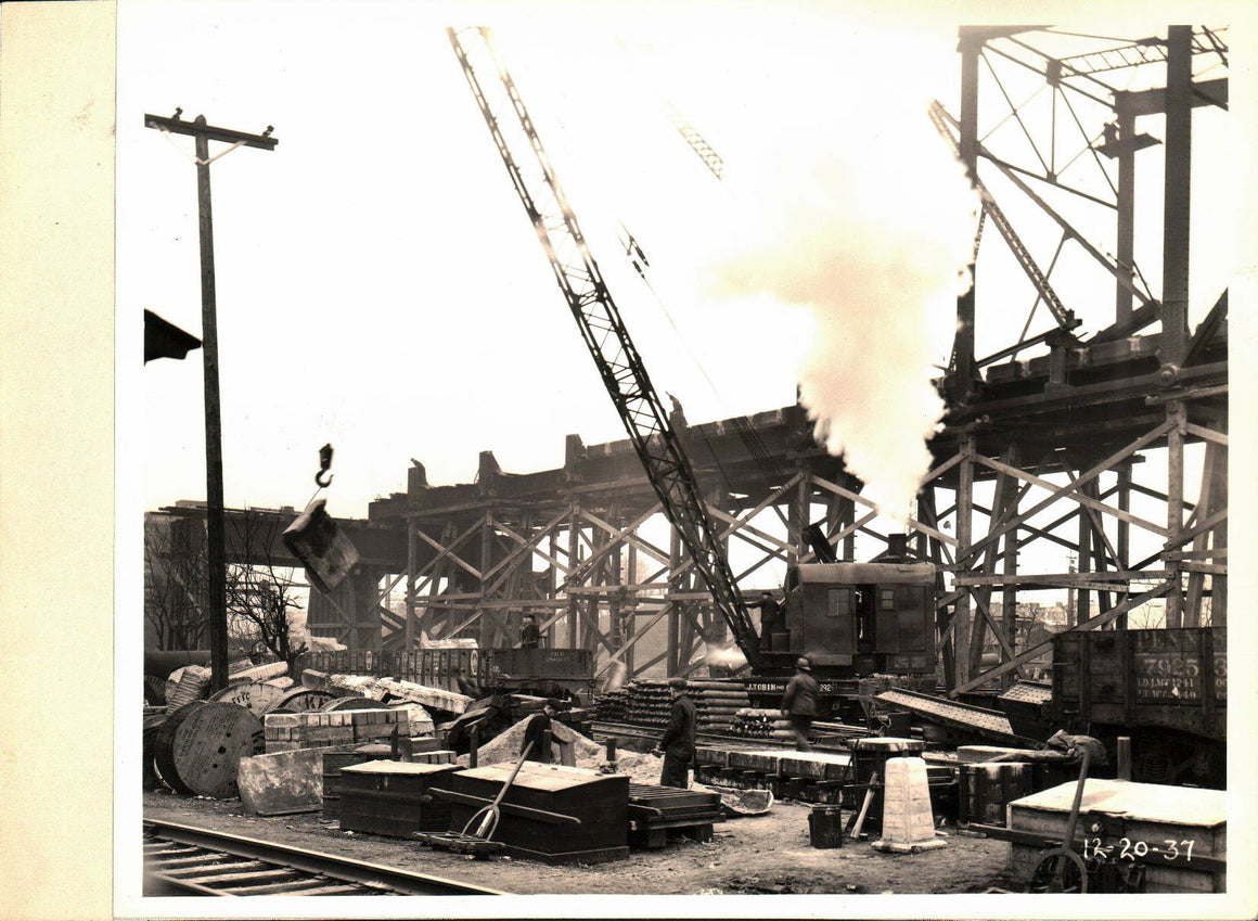 Removing Pennsylvania Railroad Hudson & Manhattan Passover Photo 1937 Q