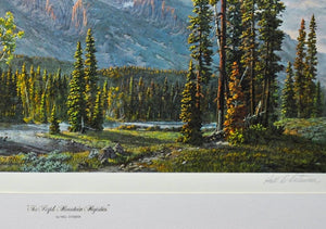 Hall Diteman - For Purple Mountain Majesties - Lithograph - 1973