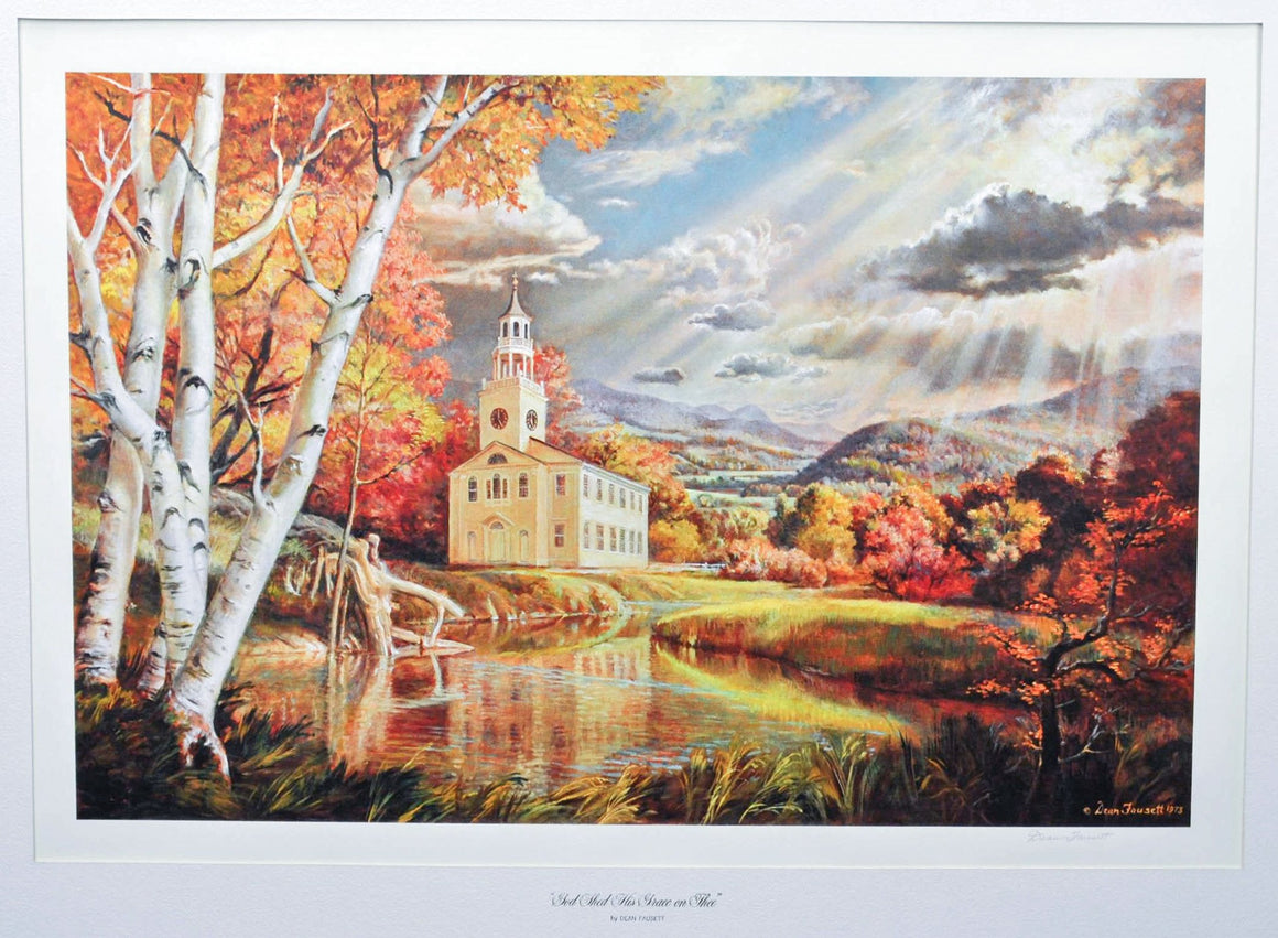 Dean Fausett - God Shed His Grace on Thee - Signed Lithograph - 1973