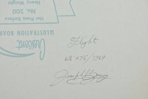 1969 Flight Photo by Joseph Buemy [Buemi] Signed Freedom and Sun