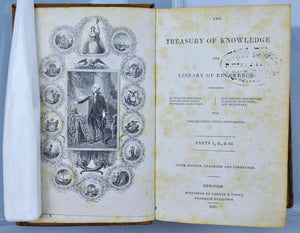Treasury of Knowledge 1836 Containing early Gazetteer Dictionary Etc