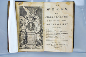 The Works of Shakespear In Eight Volumes vol I 1735