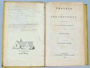 Travels on the Continent by Mariana Starke 1820