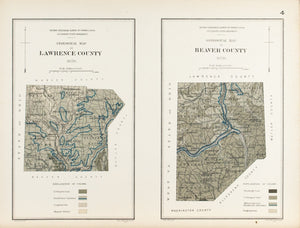 1885 Lawrence and Beaver Counties Pennsylvania - Lesley