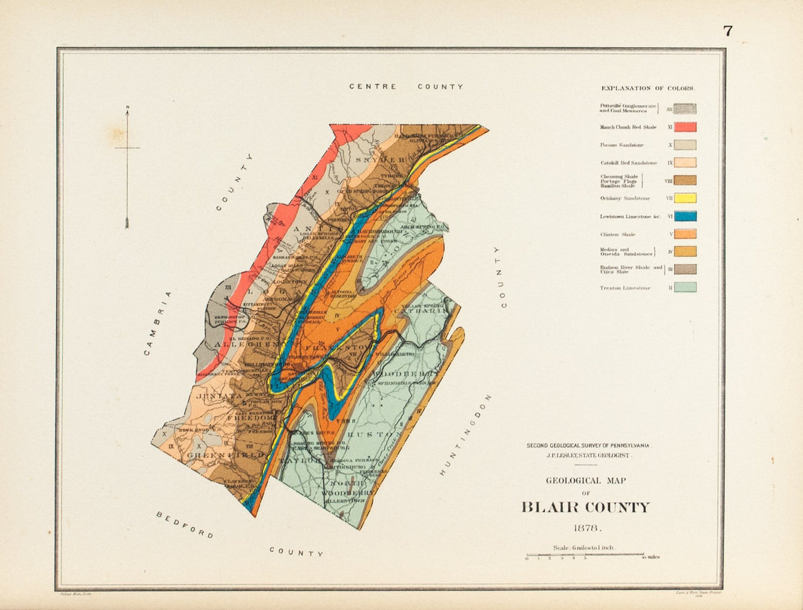 1885 Blair County Pennsylvania - Lesley