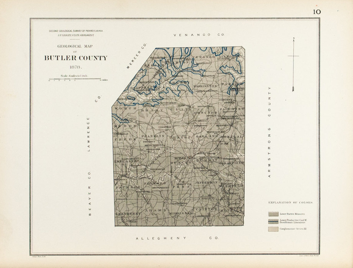 1885 Butler County Pennsylvania - Lesley