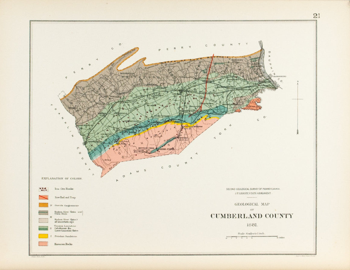 1885 Cumberland County Pennsylvania - Lesley