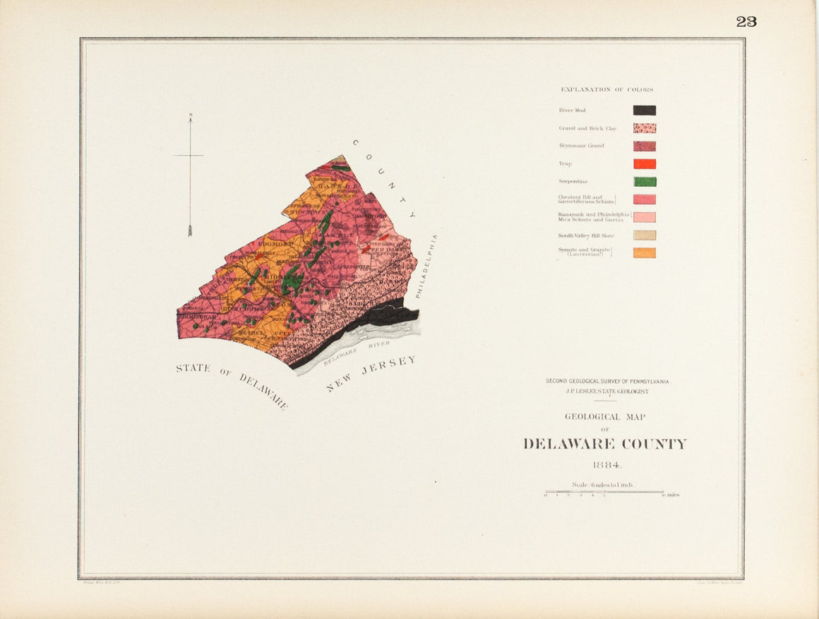 1885 Delaware County Pennsylvania - Lesley