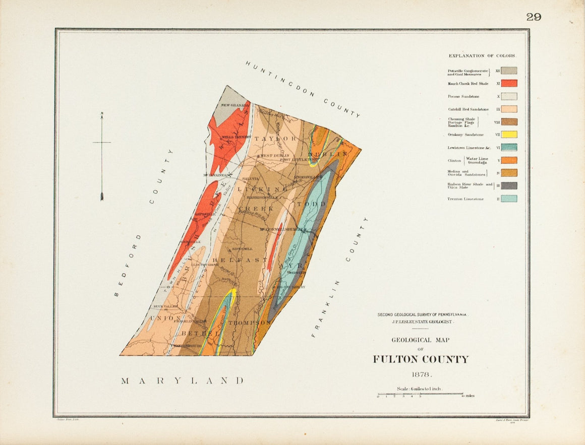 1885 Fulton County Pennsylvania - Lesley