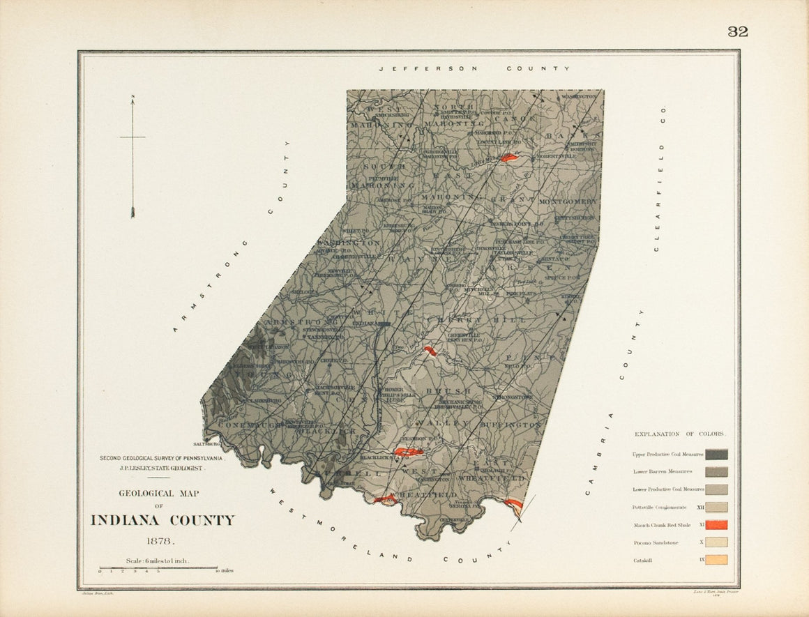 1885 Indiana County Pennsylvania - Lesley