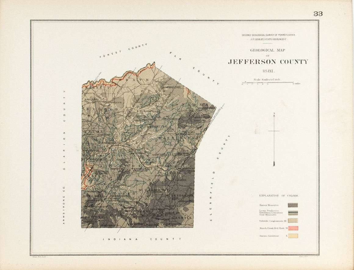 1885 Jefferson County Pennsylvania - Lesley