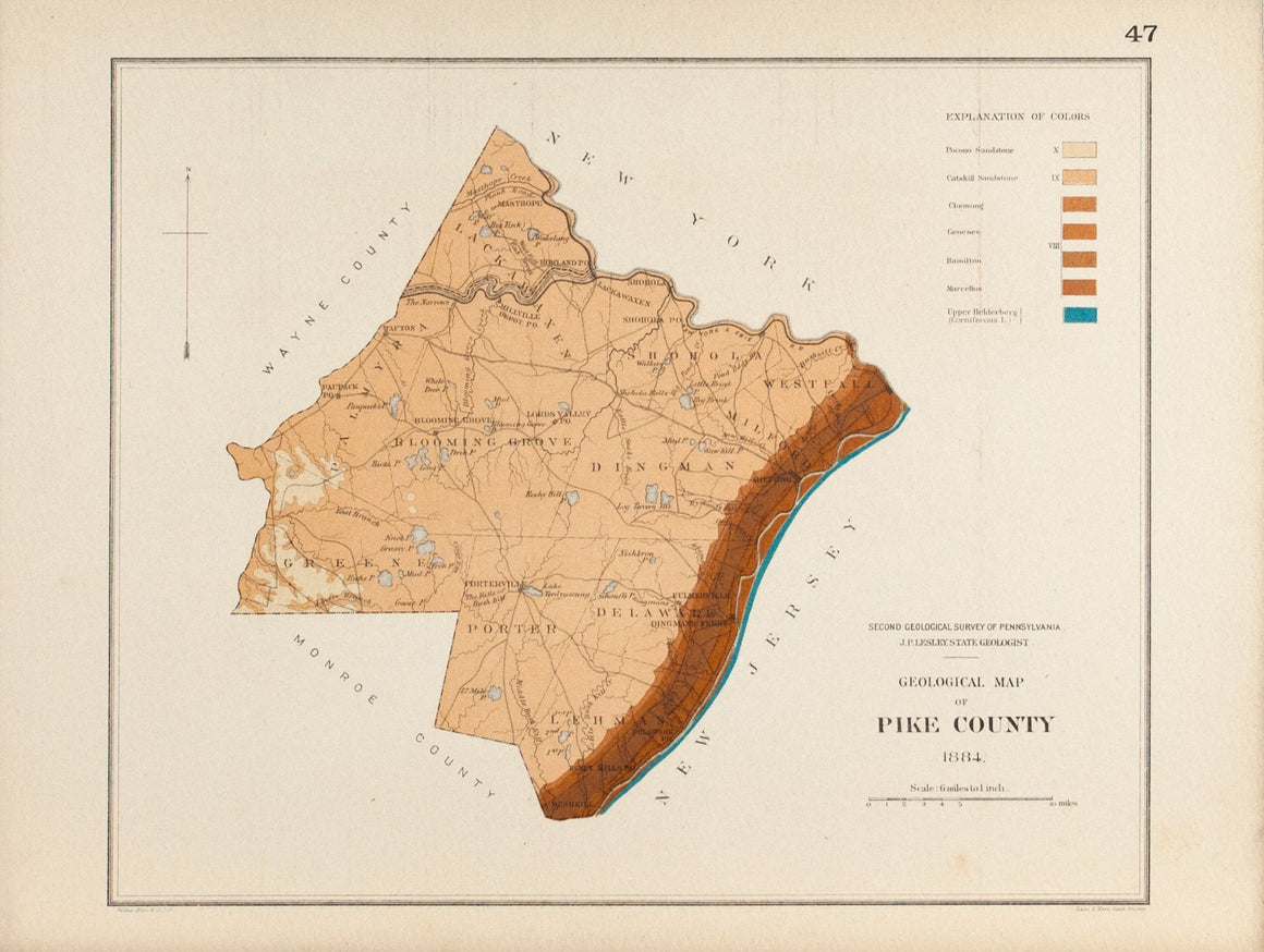 1885 Pike County Pennsylvania - Lesley