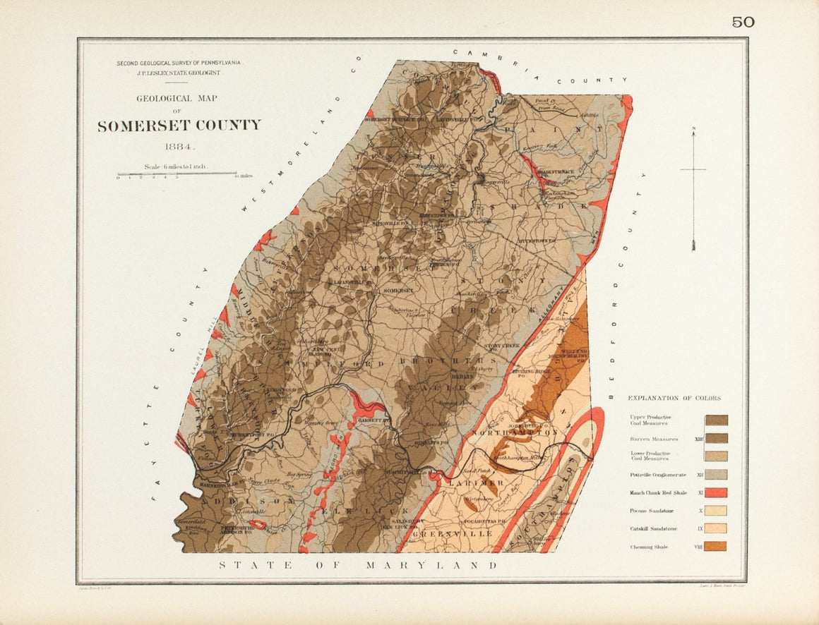 1885 Somerset County Pennsylvania - Lesley