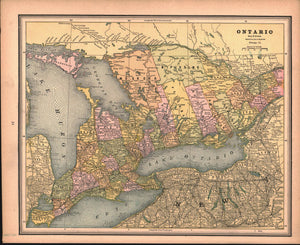 1887 Ontario Quebec Canada - Cram