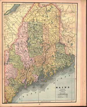 1887 United States Maine - Cram