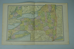 1887 New York New Jersey Connecticut - Cram